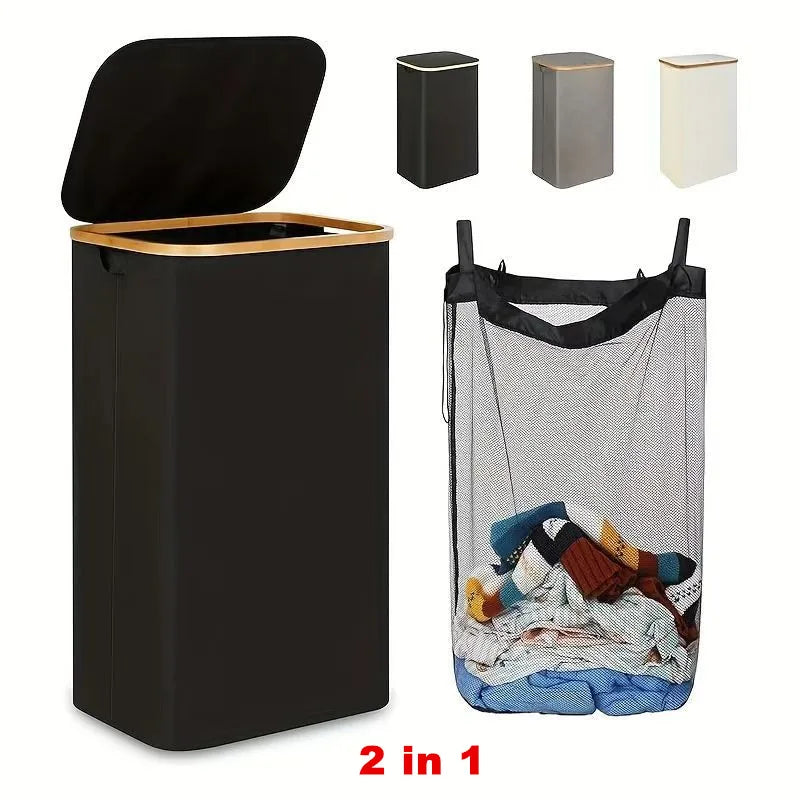 100L Kitchen Recycling Bin & Storage Bags, Kitchen Recycle Bin, Large Capacity Bottle Recycle Bin With Removable Tote Bags,