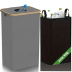 100L Kitchen Recycling Bin & Storage Bags, Kitchen Recycle Bin, Large Capacity Bottle Recycle Bin With Removable Tote Bags,