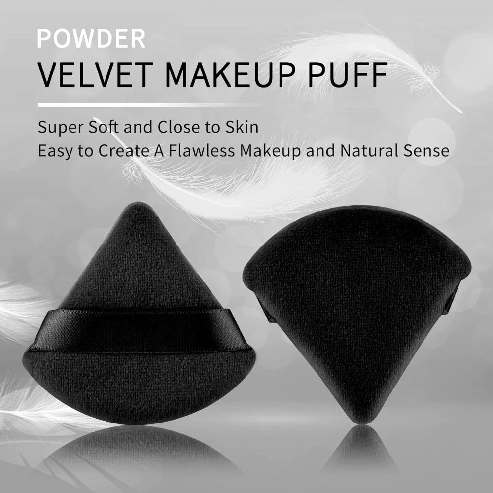 2/3/5/6/12Powder Puff Face Makeup Soft velvet Triangle Powder Puff For Loose Powder Setting Powder Makeup Foundation Beauty Gift