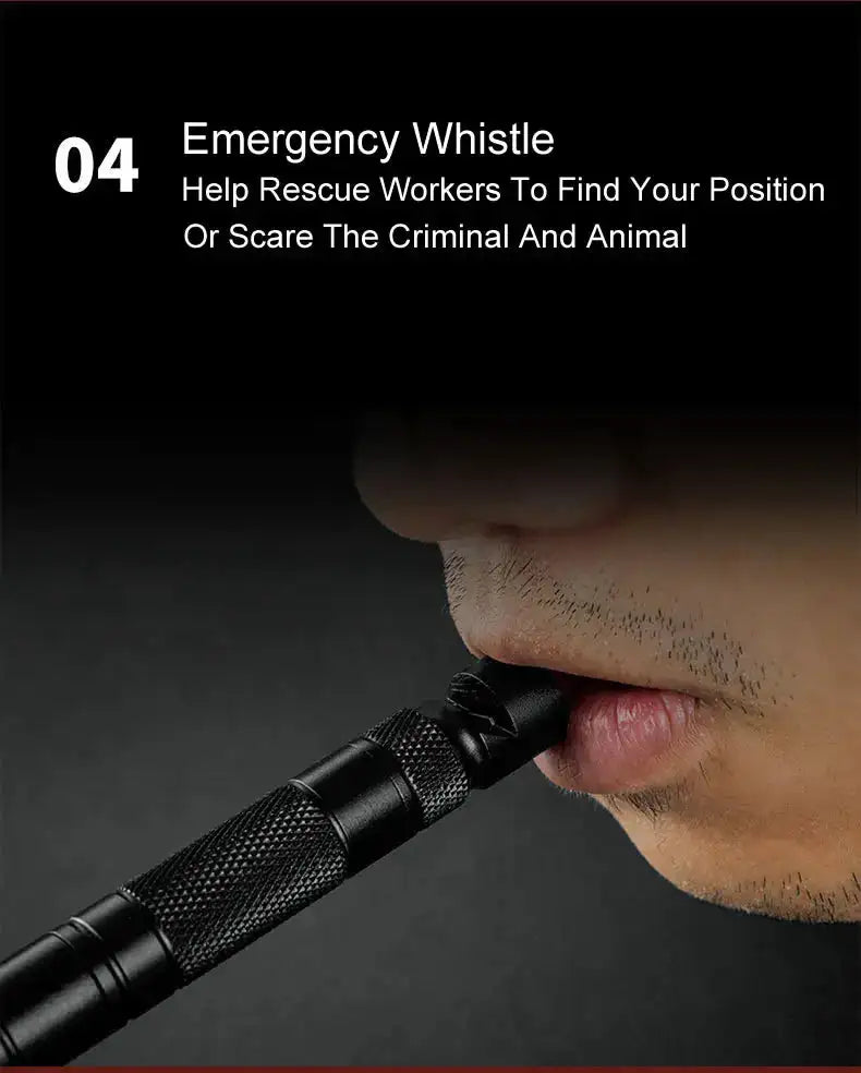 10-IN-1 Multi Function Portable Self Defense Pen Outdoor Survival Tool Fishing Whistle/Compass/Wrench/Screwdriver/Window Breaker