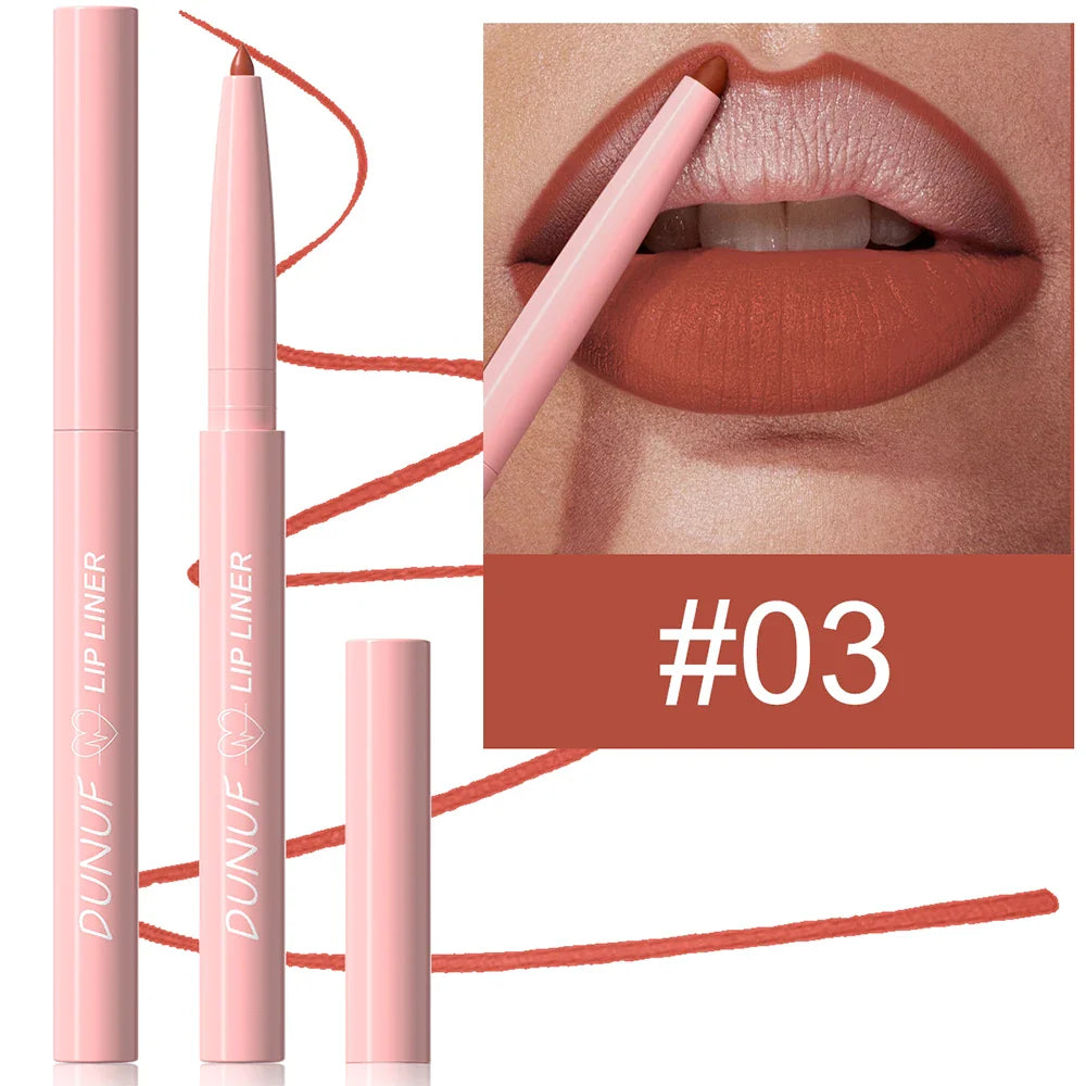 12-Color Luxury Matte Lipliner - Waterproof, Moisturizing,Long-Lasting,Non-Stick,Perfect Versatile Shades for All Skin Types
