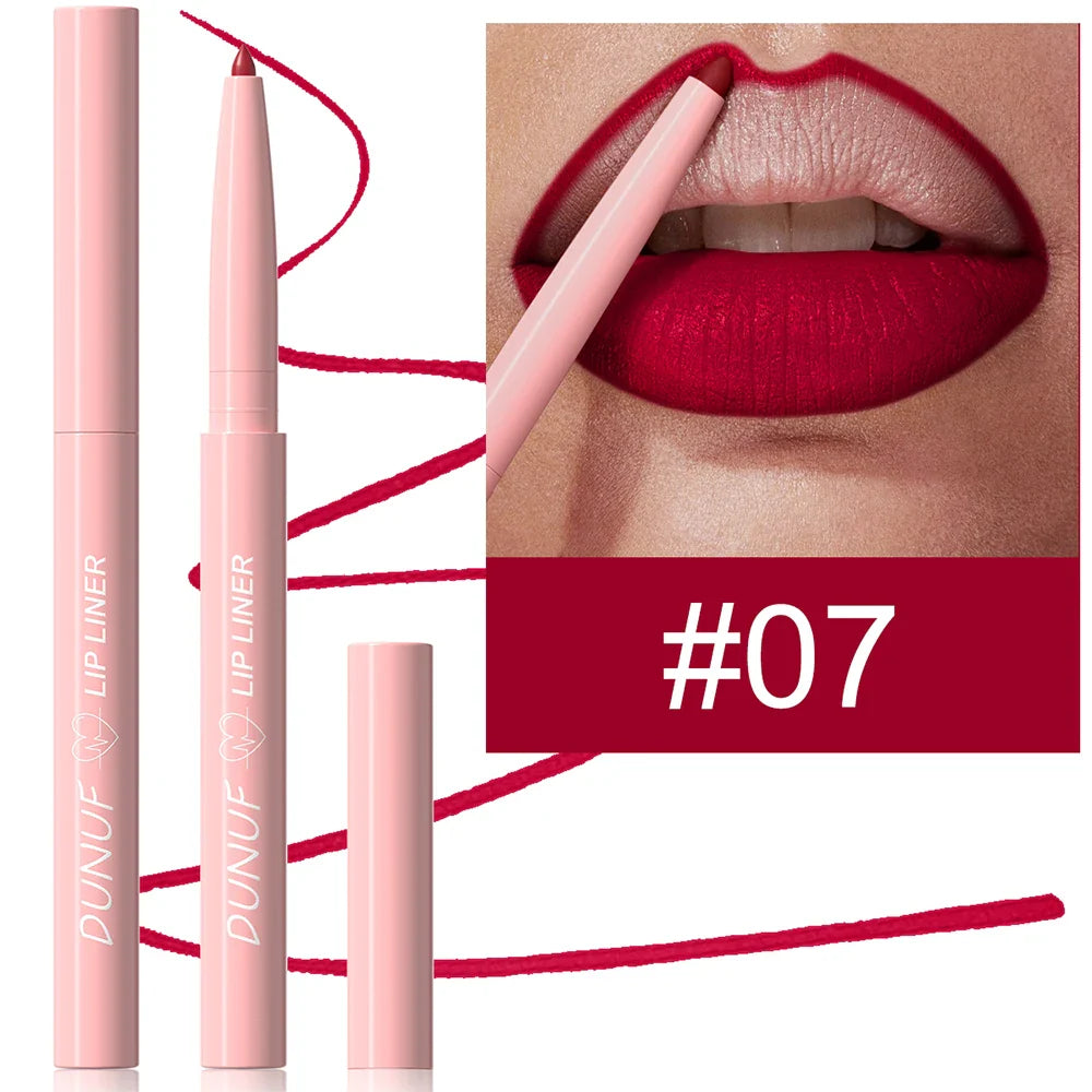 12-Color Luxury Matte Lipliner - Waterproof, Moisturizing,Long-Lasting,Non-Stick,Perfect Versatile Shades for All Skin Types