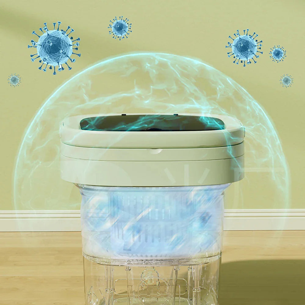 11L 6L Portable Big Capacity Washing Machine With Drain Basket For Apartment Camping Travel Underwear 110-260V Mini Washer Dryer