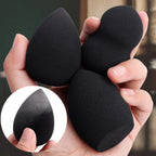 Black Makeup Sponge Eggs Soft Powder Beauty Egg Foundation Sponges Liquid Cream Cosmetics Puff Wet and Dry Use Makeup Tool Women