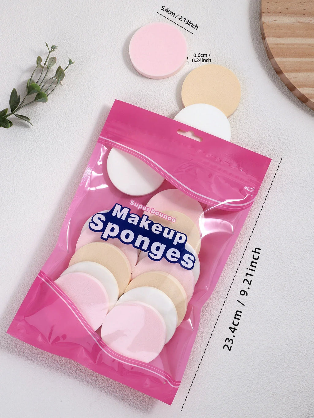 16/ Pack, colorful dry and wet makeup powder puff, round makeup sponge soft facial foundation and make-up tools.