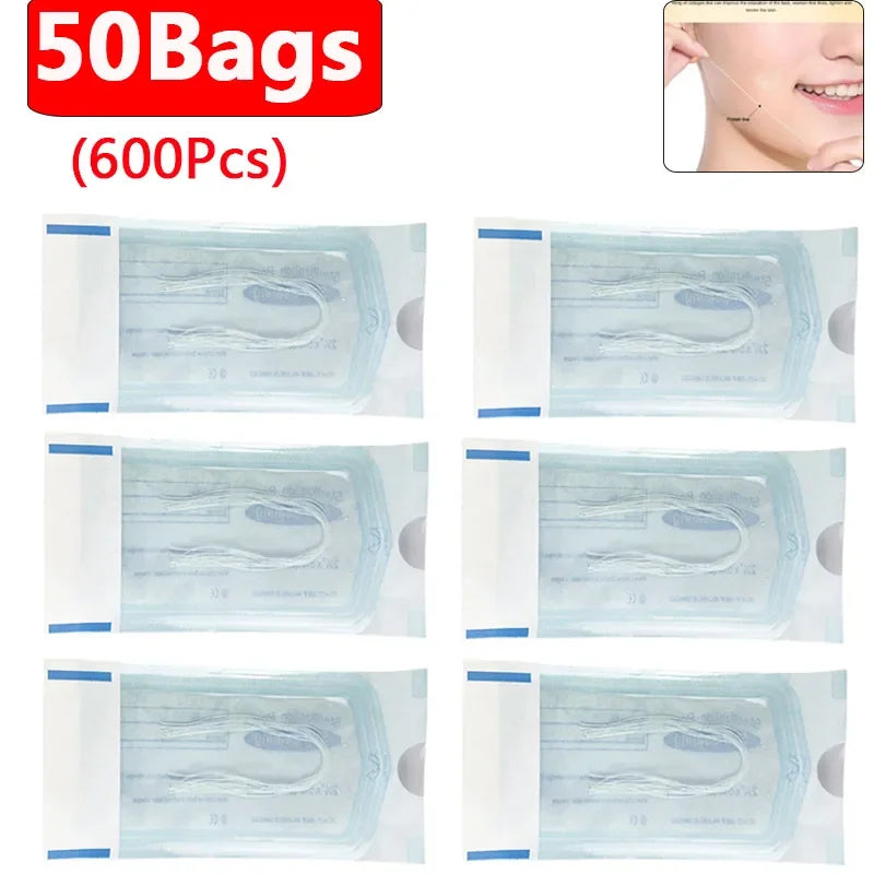 12-6000Pcs Protein Thread Collagen Face Lifting Thread Anti Aging Face Filler Wrinkle Remove Collagen Thread Carved Essence Care