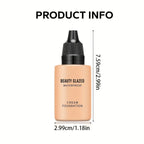 2024 New Foundation +Puff set Liquid Matte Full Coverage Foundation Waterproof Matte Natural Foundation With Blue Thumb Puff
