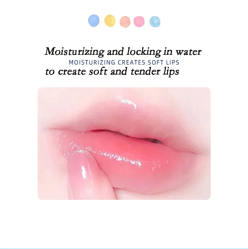 4pcs Natural Plant Lipstick Whitening Lipstick Base Moisturizing Cream Anti Crack Lip Care Jelly Color Makeup Lip Gloss