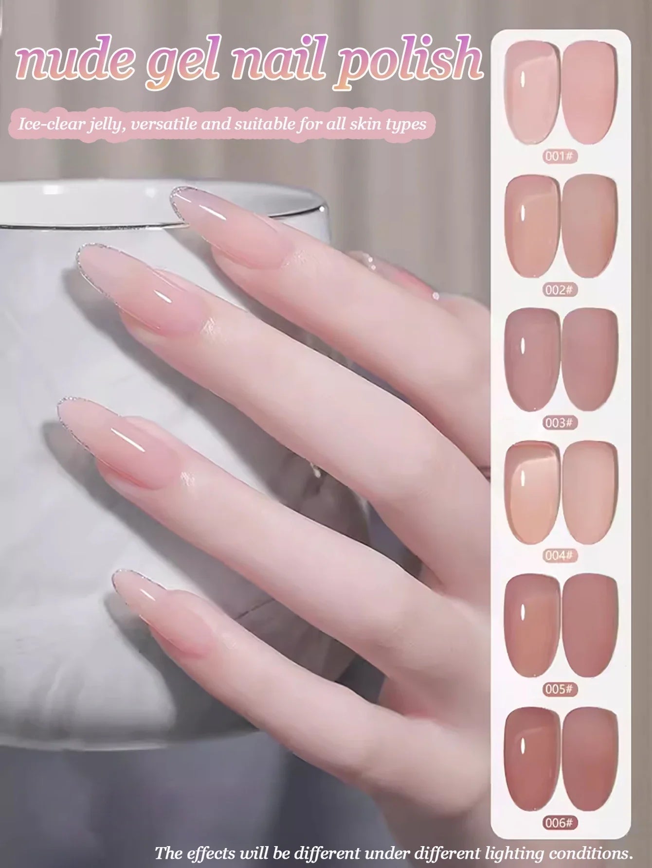 1-30pcs PSK Nude Pink Color Nail Art Ice Transparent Bare Color Nail Enamel 2025 New Net Red Popular White Gel Nail Polish