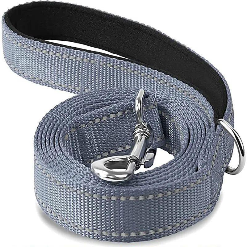 1.2/1.5/1.8M/Night Reflective Pet Towing Rope Collar Nylon Reinforcement Rope Walking Dog Towing Rope Collar Strap Dog Rope