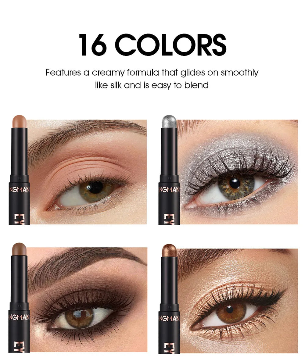 1PC Waterproof Pearlescent Eyeshadow Pencil Stick 8 Colors Lasting Glitter Shimmer Eye Shadow Highlighter Pen Eyes Makeup Tools
