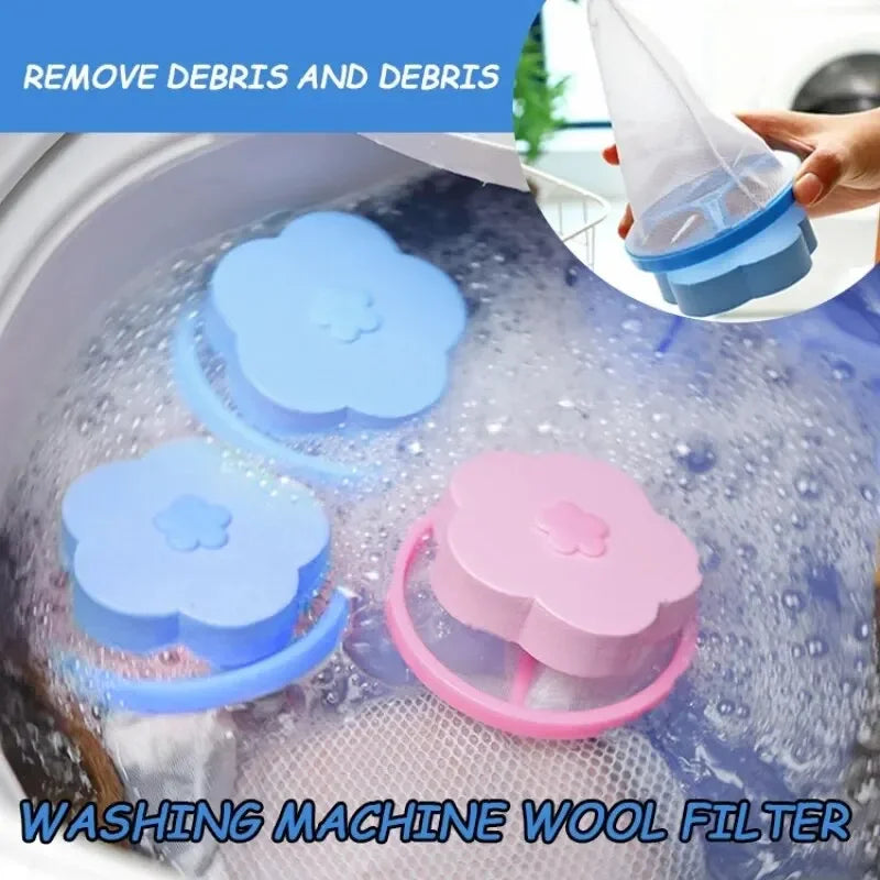 1-10pcs Pet Hair Remover Washing Machine Floating Lint Filter Bag Clothes Hair Cleaning Cat Hair Catcher Reusable Laundry Tools