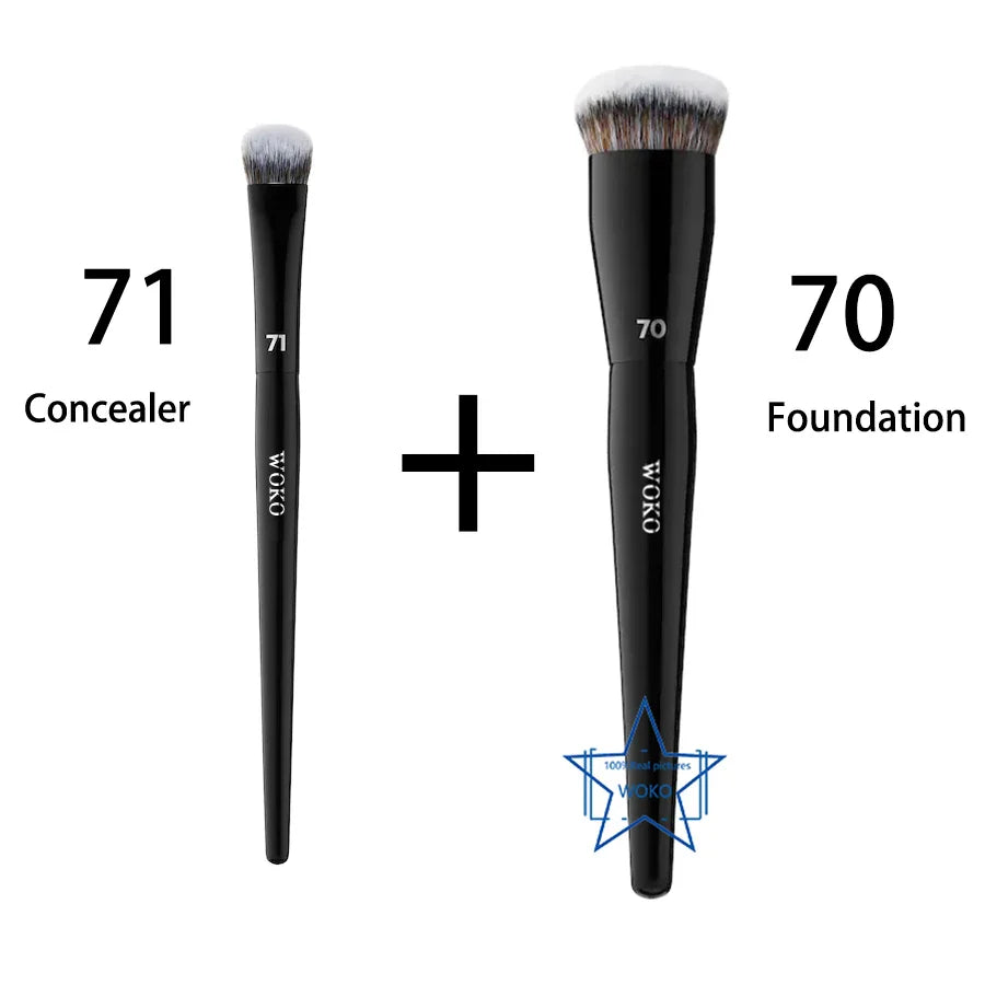 70 Pro Big Foundation Brush Cream Foundation Makeup Brush Chubby Professional Synthetic Hair Face Contour Foundation Makeup Tool