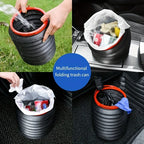 4L Portable Folding Garbage Bin - Multifunctional Telescopic Mini Storage Bin for Car