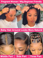 13x4 Body Wave Lace Front Human Hair Wig 200% Water Wave Pre Plucked HD Transparent Lace Wig 5x5 Closure Glueless Wigs For Women