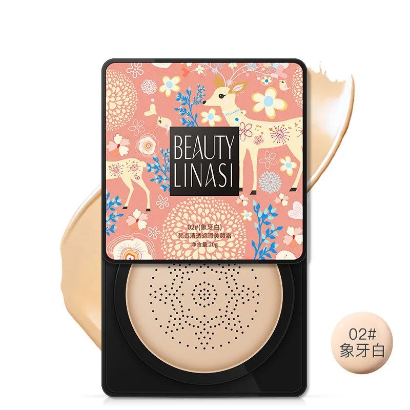 Air Cushion CC Cream Mushroom Head Foundation Moisturizing Long Lasting Face Comestics Natural Brighten Face Base Tone Make Up