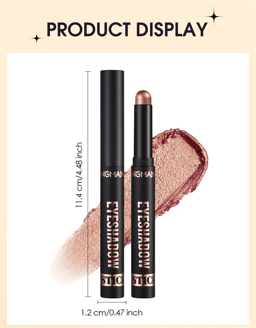 1PC Waterproof Pearlescent Eyeshadow Pencil Stick 8 Colors Lasting Glitter Shimmer Eye Shadow Highlighter Pen Eyes Makeup Tools