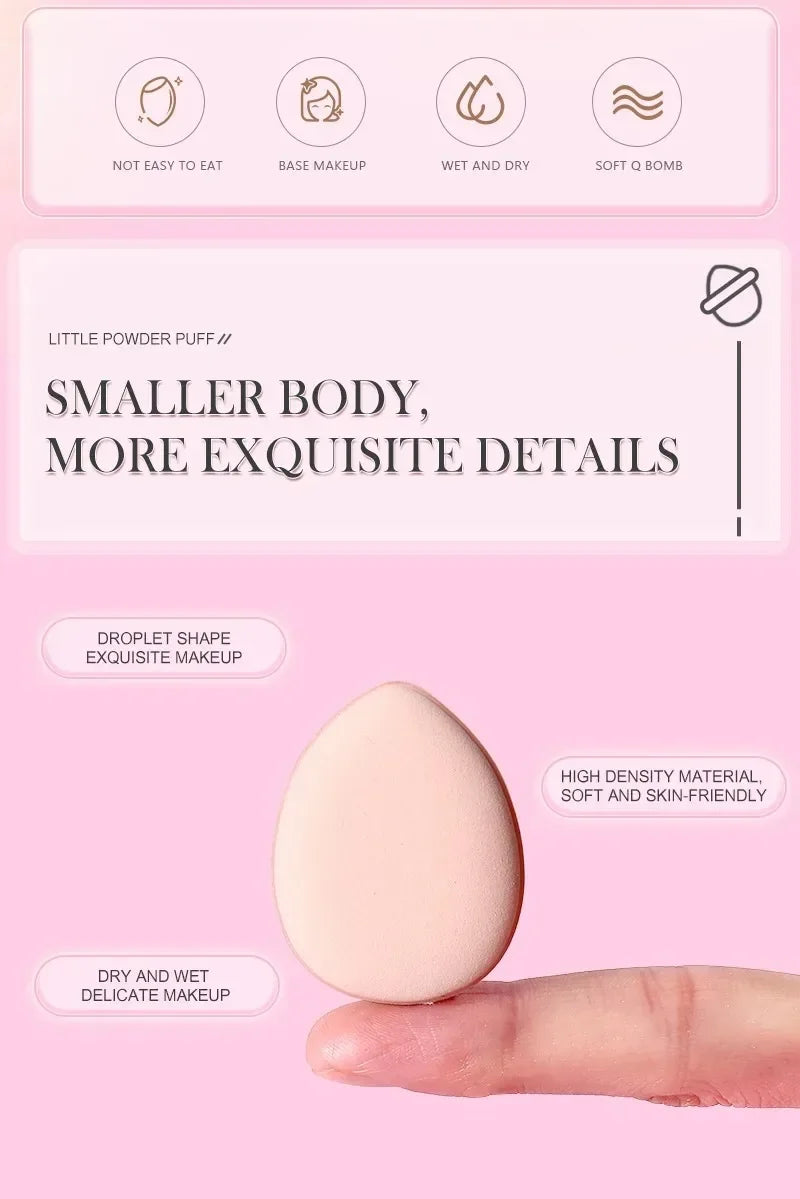 5/10Pcs Mini Finger Puff Foundation Small Air Cushion Powder Sponge Face Concealer BB Cream Cosmetic Applicator Makeup Tools