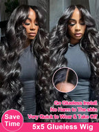 13x4 Body Wave Lace Front Human Hair Wig 200% Water Wave Pre Plucked HD Transparent Lace Wig 5x5 Closure Glueless Wigs For Women