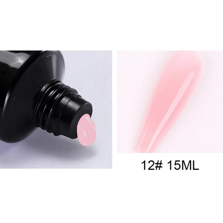 15Ml Nail Extension 3 colors Poly UV Gel,Transparent/ Pink/White Gel For DIY Nail Art,Multi-function UV Gel Nail Art Tools 1&