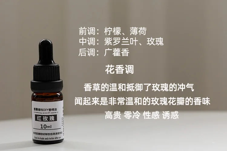 10ml Candle Scents Oil Soluble Essence DIY Aromatherapy Candle Essential Oil Handmade Soap Gypsum Expanded Fragrance Crystal