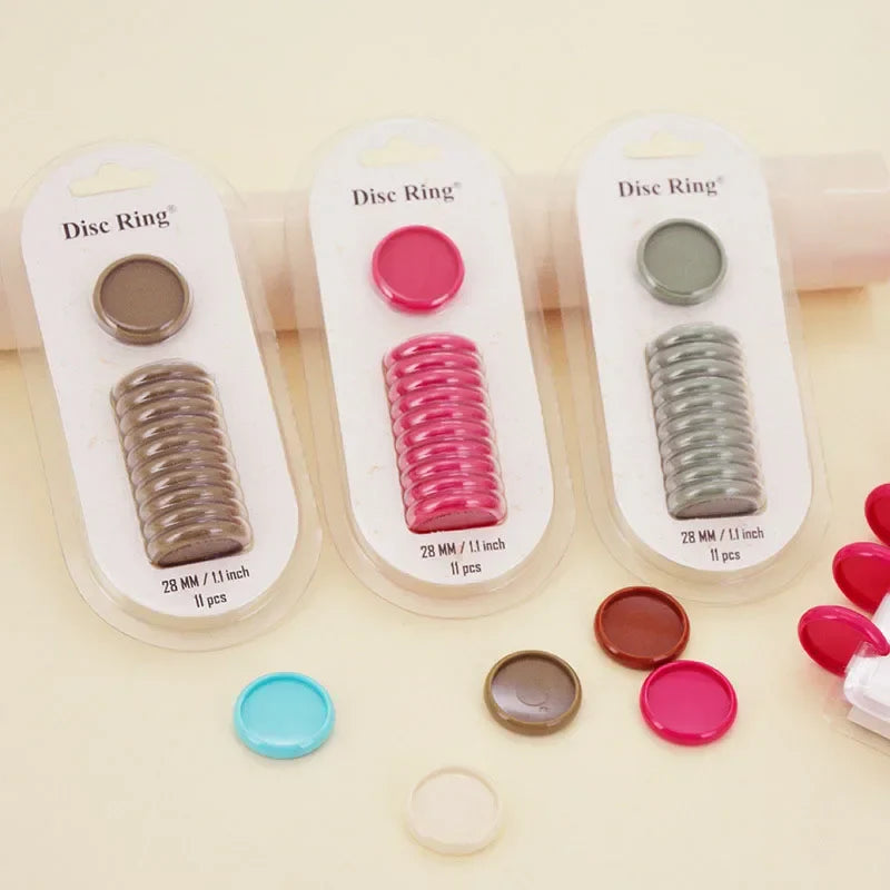 11pcs 24mm 28mm 32mm Loose-leaf Notebook Discbound Rings Discs Mushroom Hole Binding Ring Binder School Office Supplies