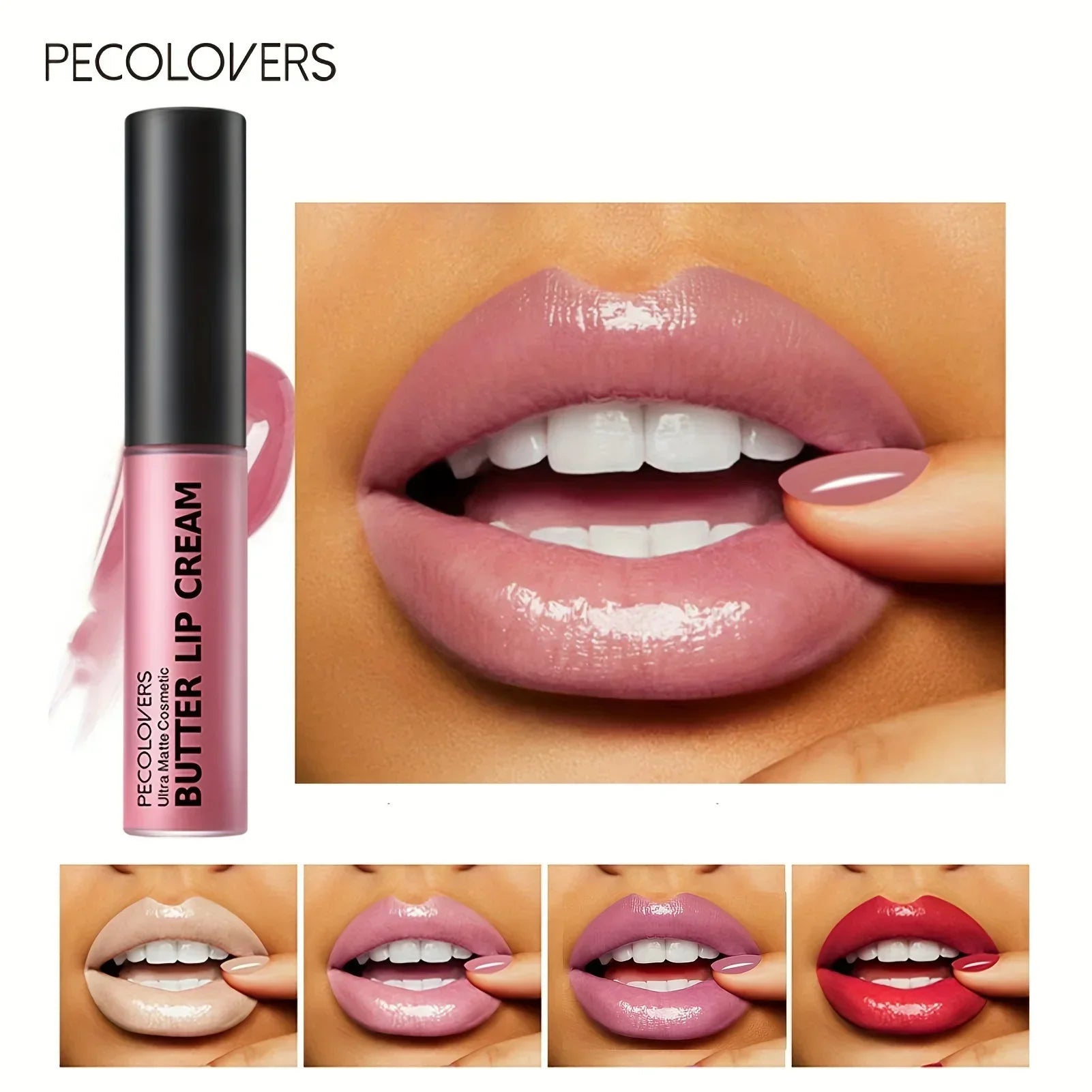 1PC Butter Gloss Non-Sticky Lip Gloss Long Lasting Nude Lip Makeup Hydrating Lip Gloss with Essential Oil Liquid Lipstick