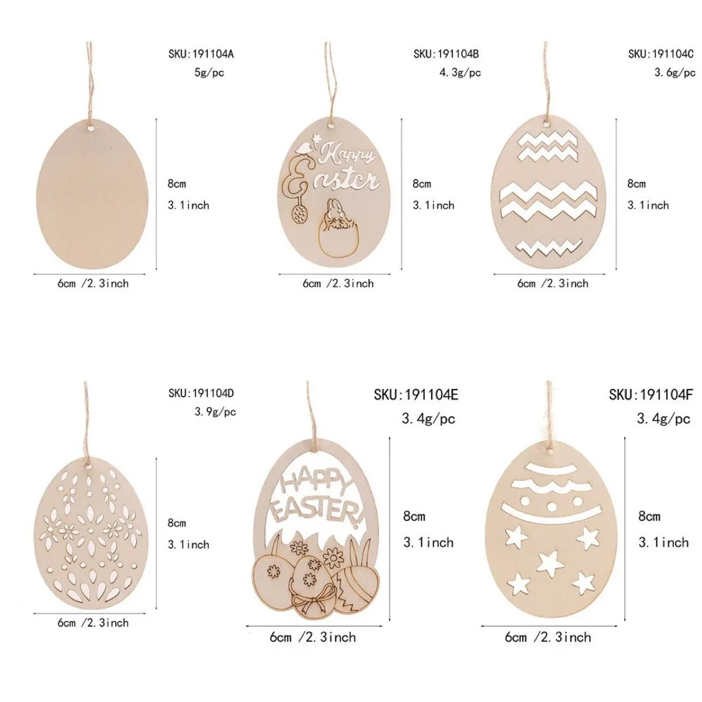 12/24 Pcs Wooden DIY Easter Painting Filled Colored Eggs for Easter Kids Birthday Party Baby Shower School Party Gift Decoration