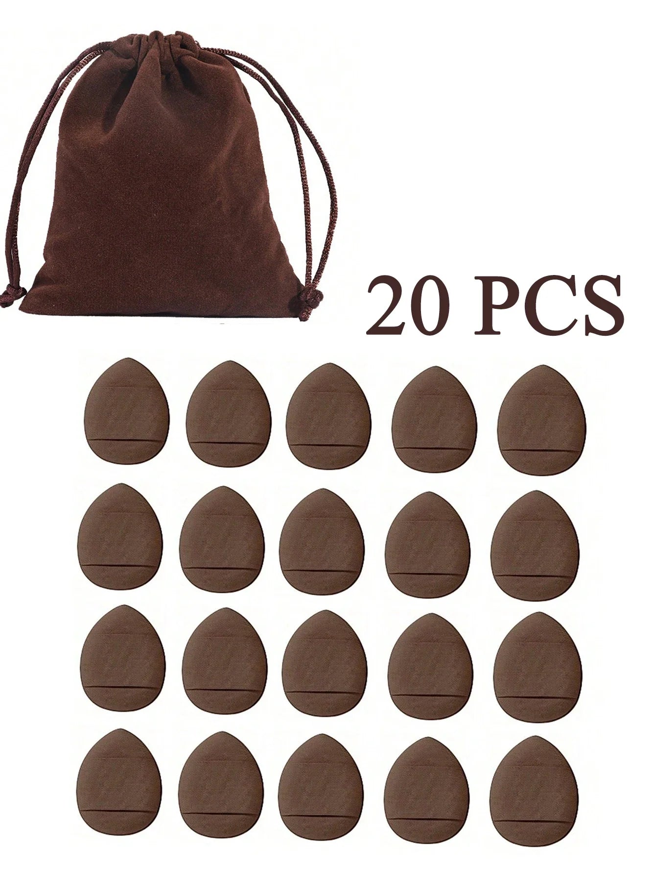 20pcs Finger Air Cushion Sponge Powder Puff Set, Makeup Puff, For Liquid Foundation, Powder Foundation, Concealer.