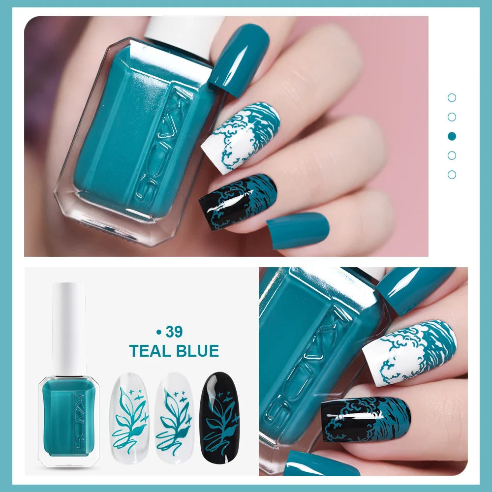 11ml Nail Stamping Polish Gold Silver Colorful Varnishes Lacquers Printing Image Stamp Plate Manicure DIY Salon Stamper Tool