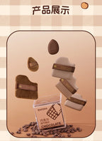 6PCS Chocolate Biscuit Powder Puff Makeup Blender Puff Air Cushion Foundation Sponge Loose Powder Puffs Cosmetic Applicator Tool