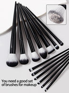 20pcs Makeup Brushe set Premium Synthetic Powder Foundation brush +Sparkling storage bucket and 6 makeup sponge powder puffs