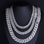 13mm Cuban Link Chain Necklaces Iced Out Miami Cuban Chain for Man Women Iced Out Shiny Inlaid Zircon Hip Hop Jewelry