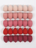30 Beauty Eggs (Makeup Sponges) Foundation Make-Up Mixed Beauty Sponge, Liquid, Cream and Powder Without Blemish, Multi-Color C