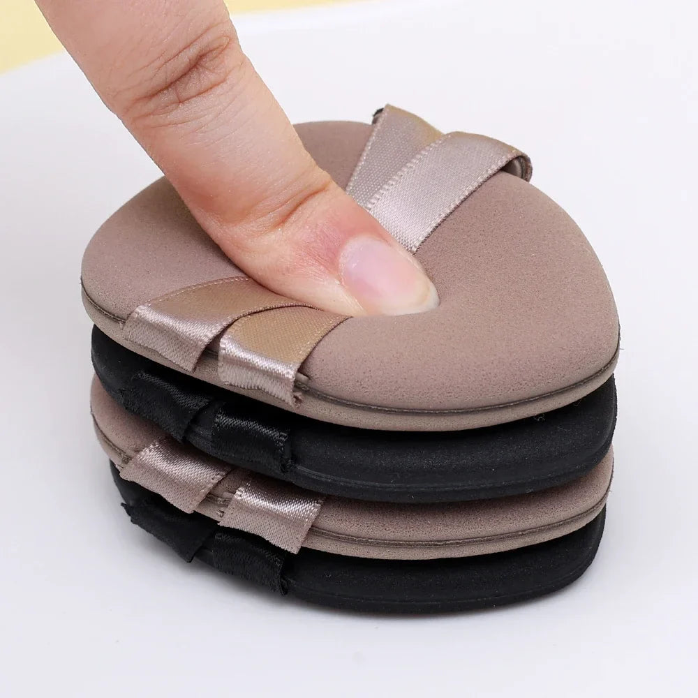 30Pcs Thickened Double Ribbon Wet Dry Dual-use Makeup Puff Black Skin Color Teardrop Shape Powder Puffs Foundation Cosmetic Tool