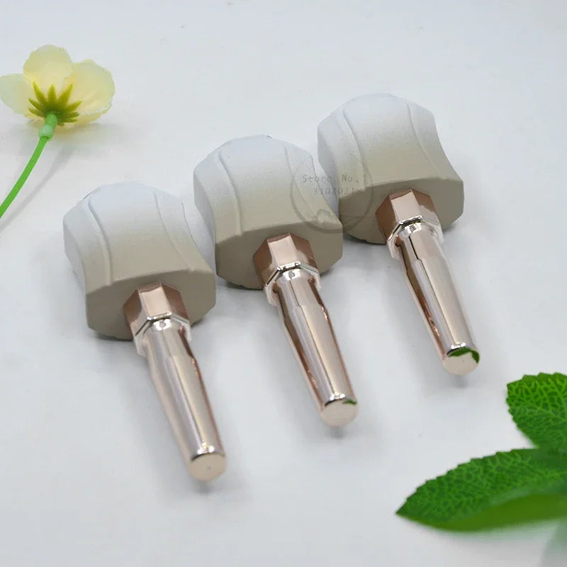 12ml Special Shape Luxury Glass Gel Nail Polish Bottle with Plastic Caps and Brush Refillable Nail Polish Touch Up Bottle