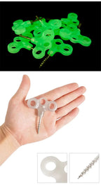 10/15pcs Camping Glow Deck Nails Outdoor Travel Hiking Tent Accessories 3 Holes Screw Spikes Luminous Metal Canopy Pegs Stakes