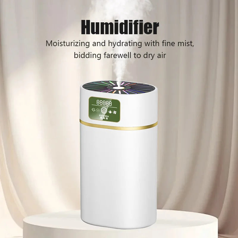 1100ml Household Mute Humidifier Bedroom Large Capacity Aromatherapy Air Diffuser with 7Colours Ambient Light Air Humidification