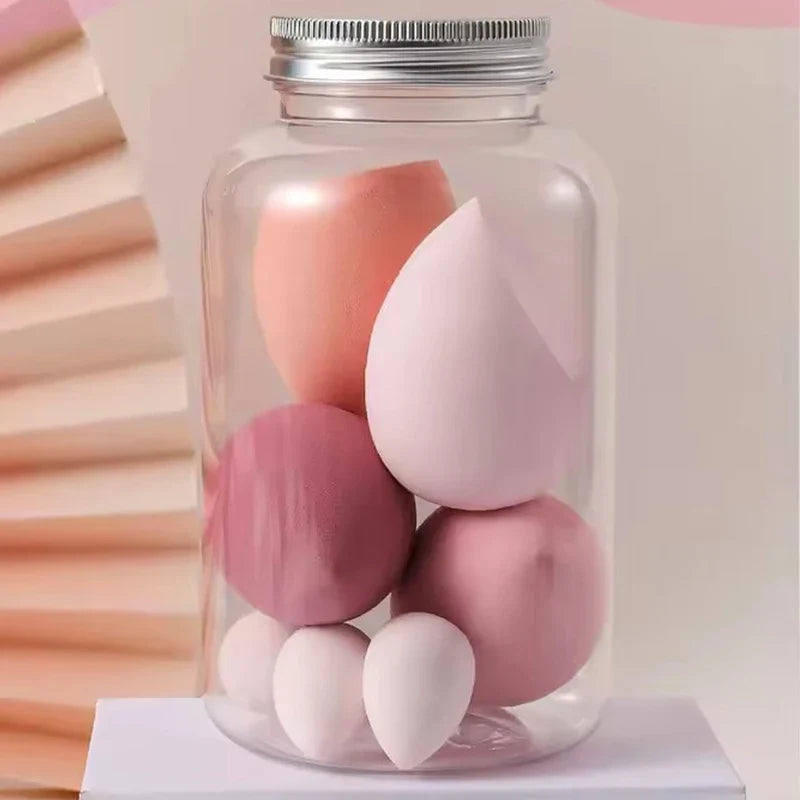 7Pcs Makeup Sponge Cosmetic Puff Foundation Sponges Blender Beauty Egg Powder Puffs Make Up Accessories Women Makeup Tools