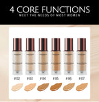CHARMACY Foundation Makeup Base Liquid Concealer Professional Makeup Long Lasting Oil Control Matte Liquid Foundation Cosmetics