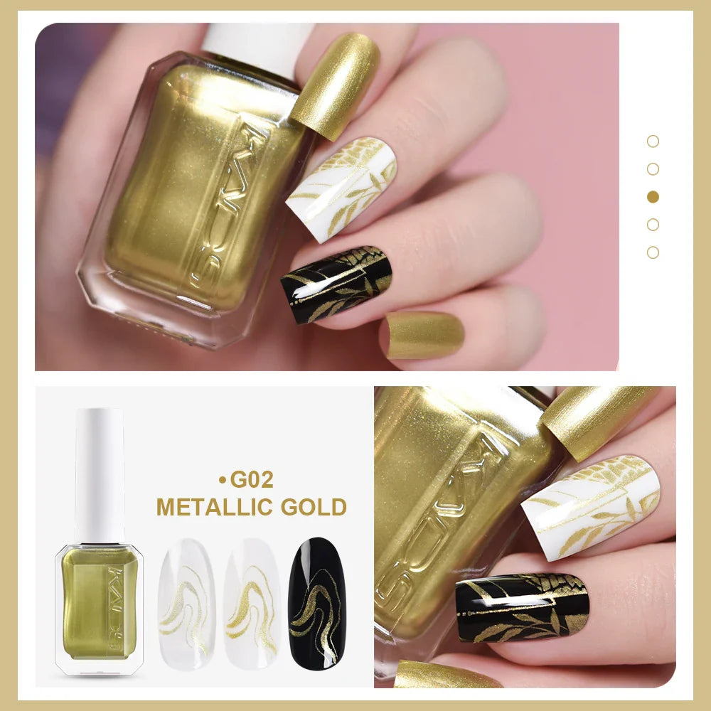 11ml Nail Stamping Polish Gold Silver Colorful Varnishes Lacquers Printing Image Stamp Plate Manicure DIY Salon Stamper Tool