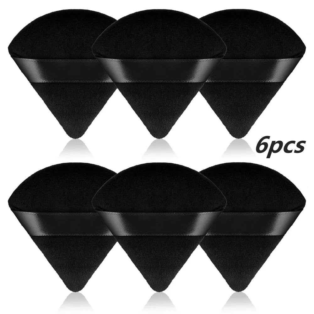 2/3/5/6/12Powder Puff Face Makeup Soft velvet Triangle Powder Puff For Loose Powder Setting Powder Makeup Foundation Beauty Gift