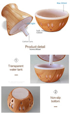 130ml Wood Grain Mini Humidifier Essential Oil Diffuser Spray Bedroom Humidifier Atomizer Aromatherapy Diffuser Mute Home