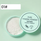 3 color facial loose powder, waterproof oil control honey powder, long-lasting makeup powder with powder puff