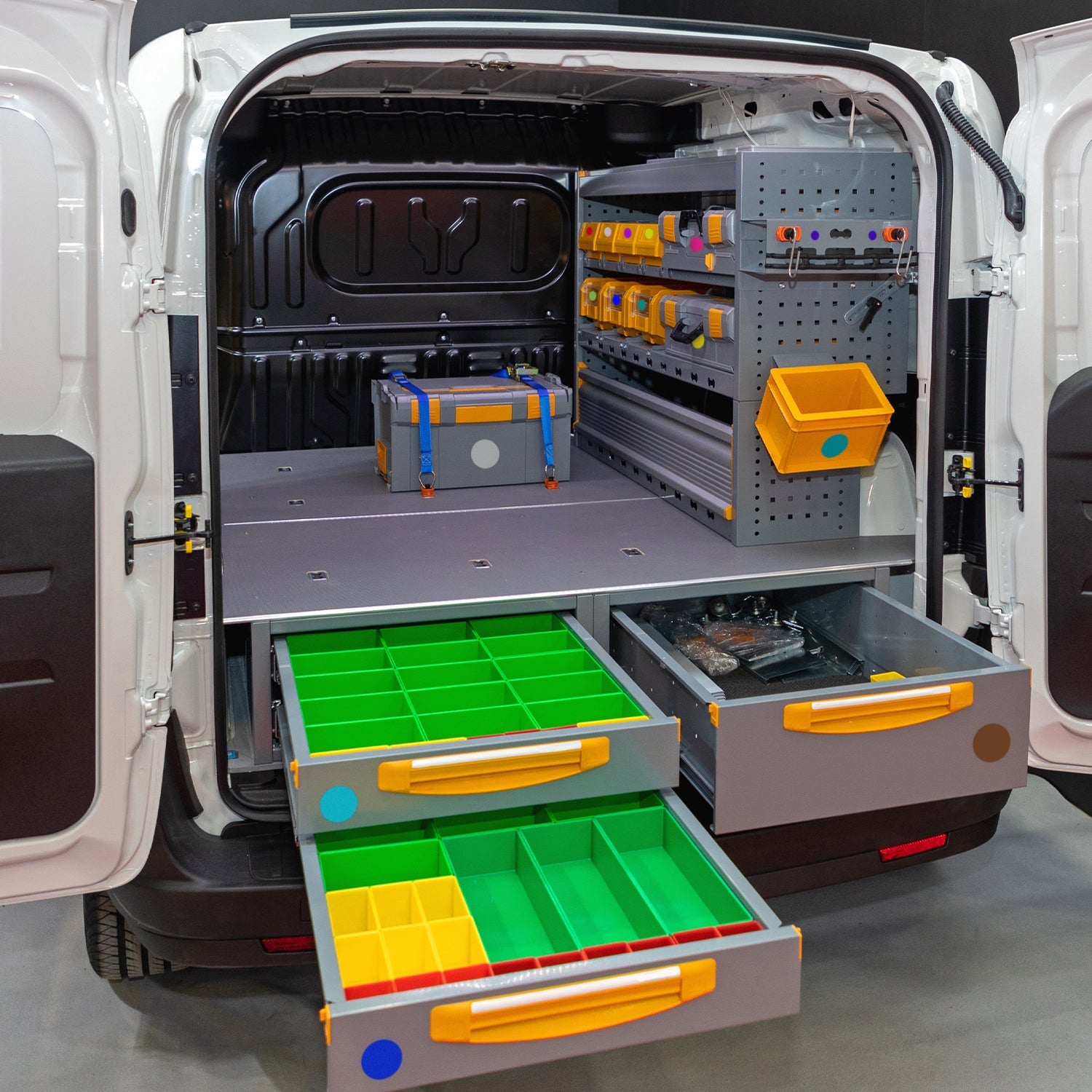 3" Removable Round Color Coding Sheeted Dot Kit (Fluorescent): 100/Pack