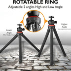 12" Flexible Mini Travel Tripod, Small Smartphone Holder For IPhone, Samsung Galaxy, GoPro Action Camera Mount, 360° Ball Head, Metal Hand Grip, Anti-Crack Camera Tripod For Canon Nikon, High-quality, Easy To Use