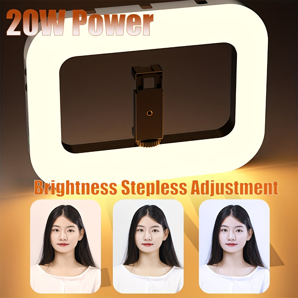 2025 NEWS Smartphone Video Rig With Light, 8000mAh Build-in Battery, Cell Phone Handheld Stabilizer With Ring Light 2500-8500k Selfie Light For Camera, Smartphone, Action Camera, Setup, Filmmaking, Makeup, Vlogging