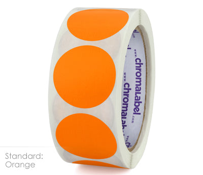 1-1/2" Permanent Round Color-Code Dot Inventory Labels: 500/Roll