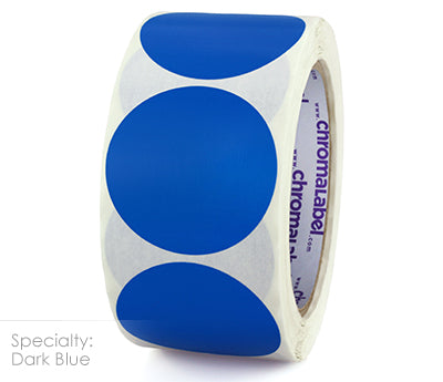 2" Removable Color-Code Round Dot Inventory Labels: 500/Roll